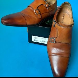 Double Monk Strap Magnanni Leather Dress Shoes